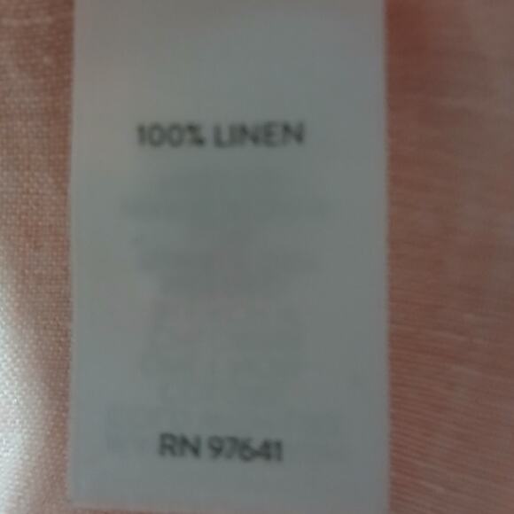 J.Jill Love Linen Med Petite Petal Pink Hidden Shell Buttons Easy Care Blouse - Picture 11 of 11